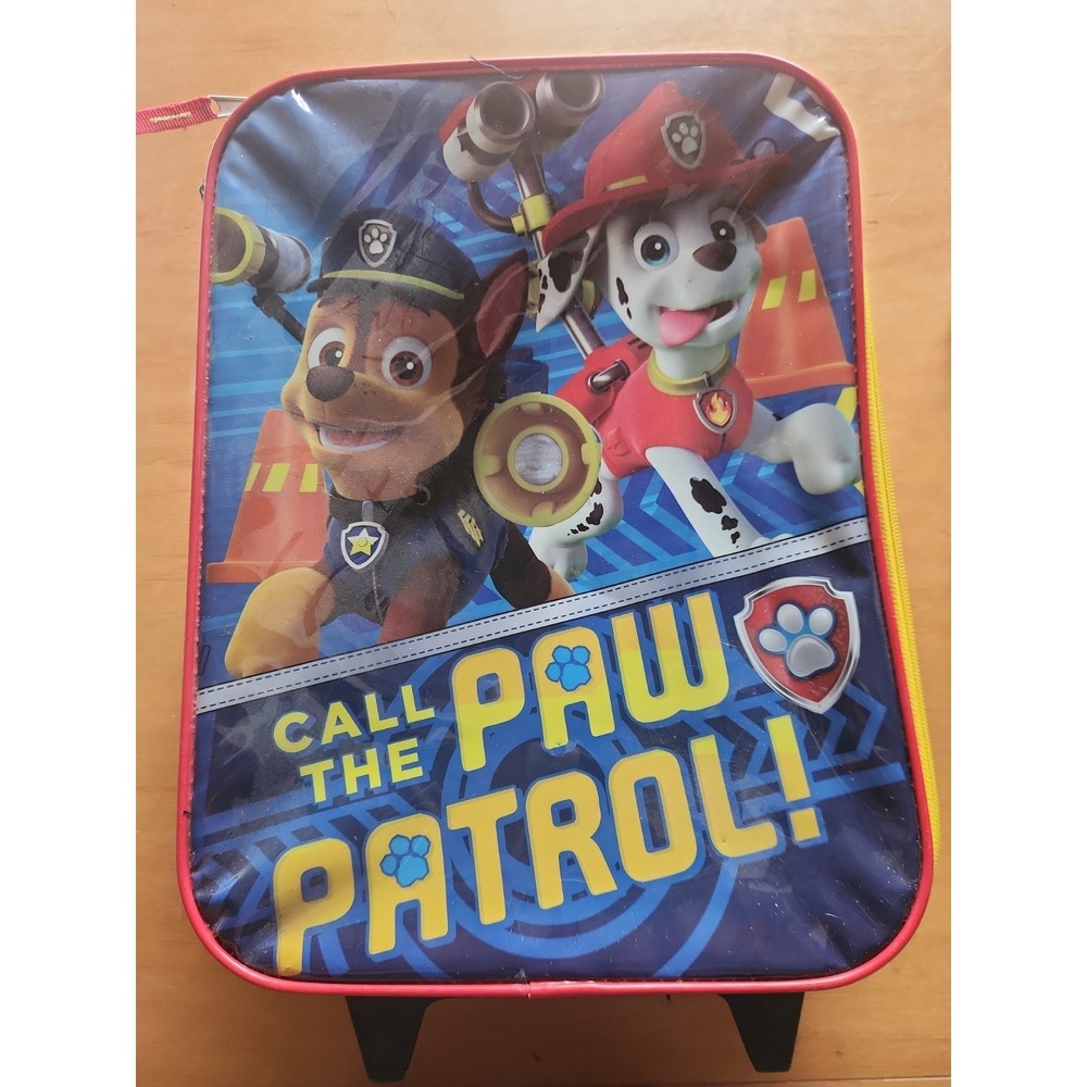 Paw Patrol Rolling Travel Suitcase-Nickelodeon Call‎ The Paw Patrol 18Lx13W